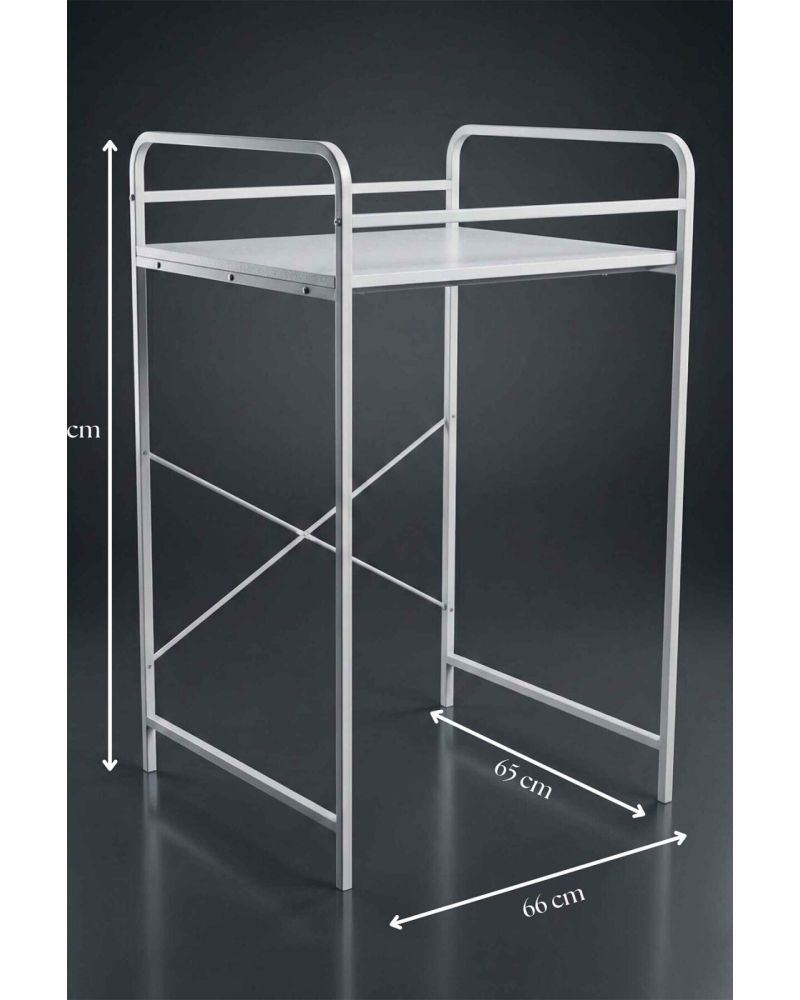 Goldfalez Çamaşır Makinesi Rafı Metal Beyaz 66 cm