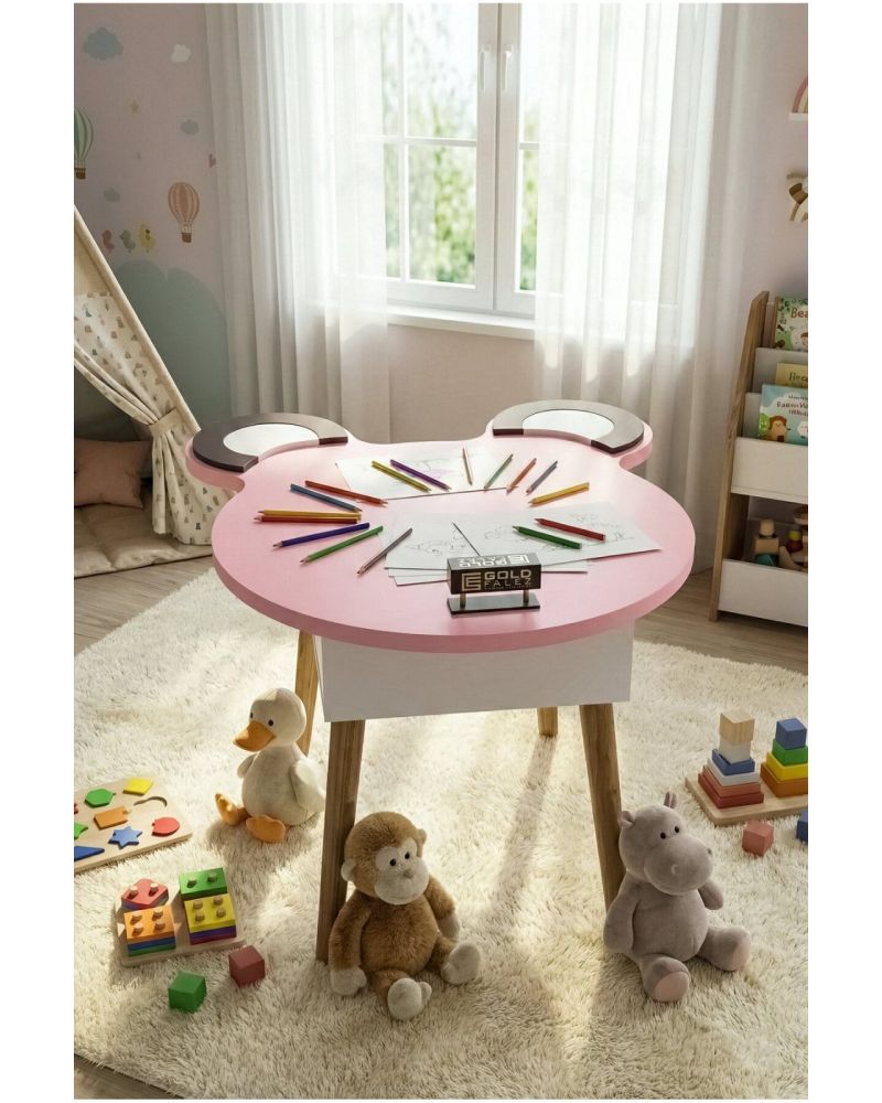 Goldfalez Happy Face Çocuk Masası Pembe