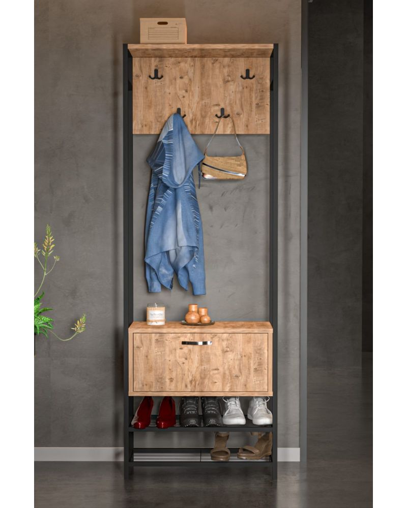 Goldfalez Metal Portmanto Kahverengi 180 cm