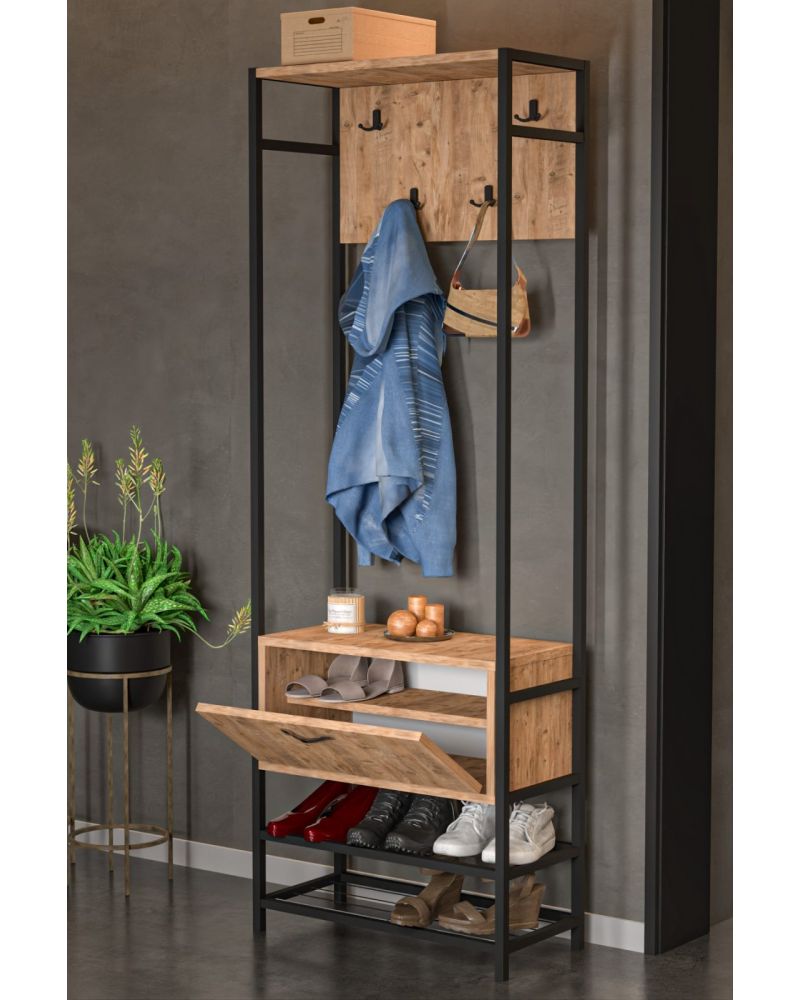 Goldfalez Metal Portmanto Kahverengi 180 cm