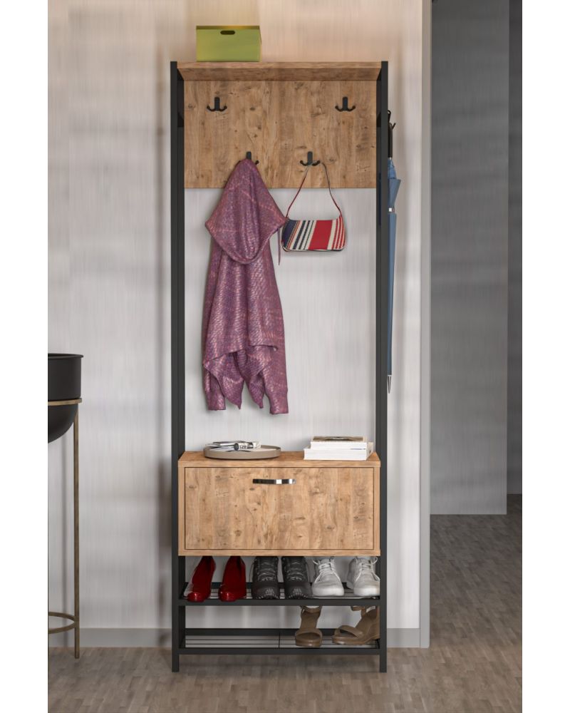 Goldfalez Metal Portmanto Kahverengi 180 cm