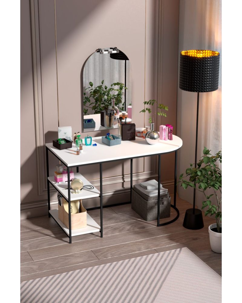 Goldfalez Dolunay Çalışma Masası Beyaz 125 cm