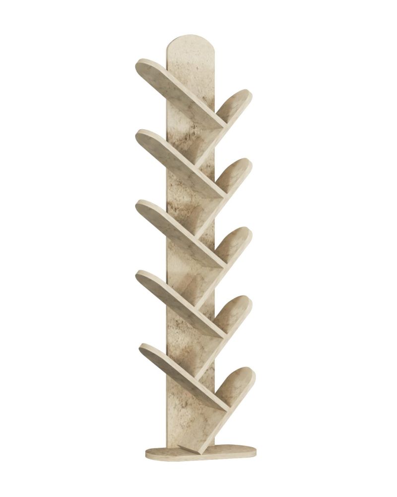 Goldfalez 10 Raflı Kitaplık Ekru 147 cm