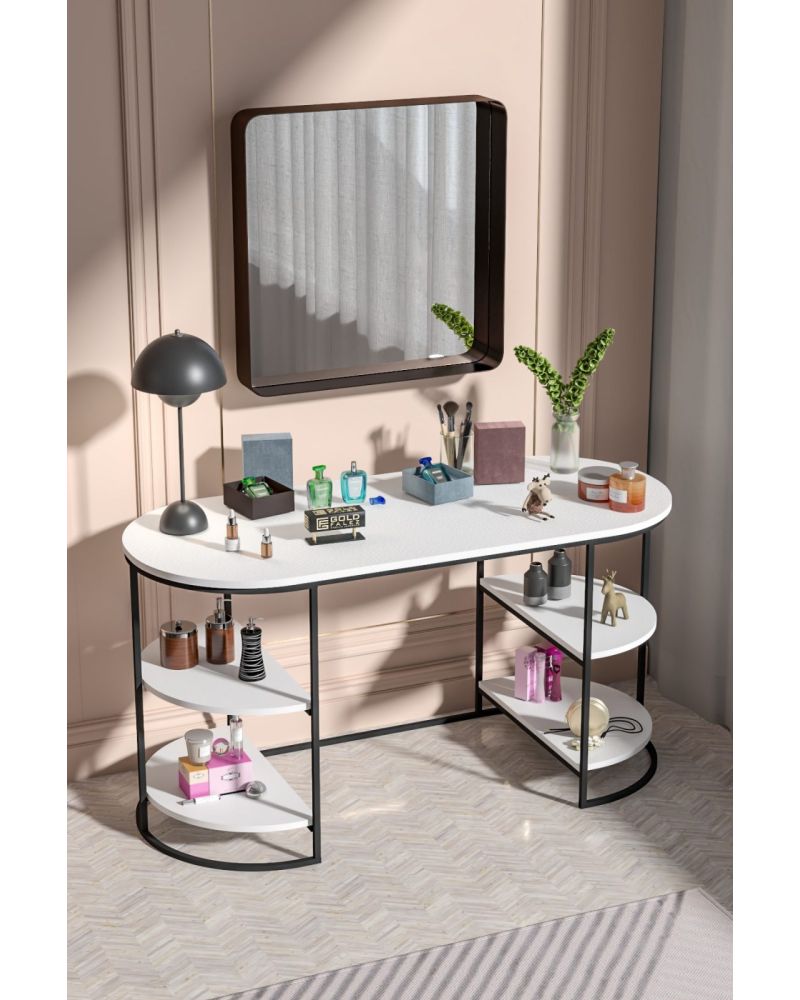 Goldfalez Dolunay Çalışma Masası Beyaz 140 cm