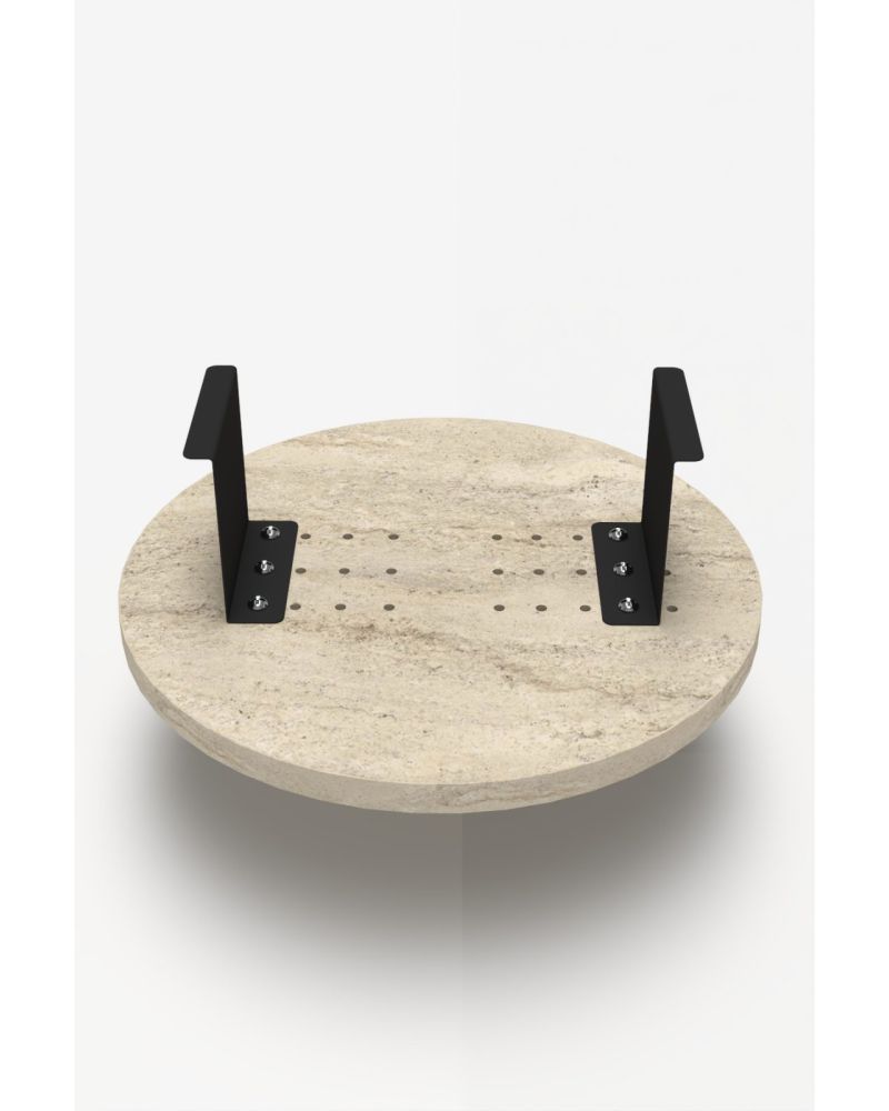 Goldfalez Koltuk Kolu Yan Sehpa Ekru 34 cm