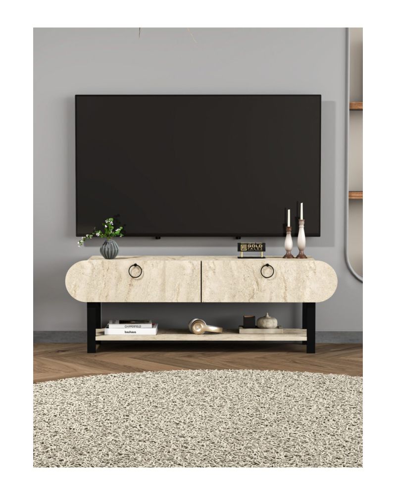 Goldfalez Setro TV Ünitesi Ekru 110 cm