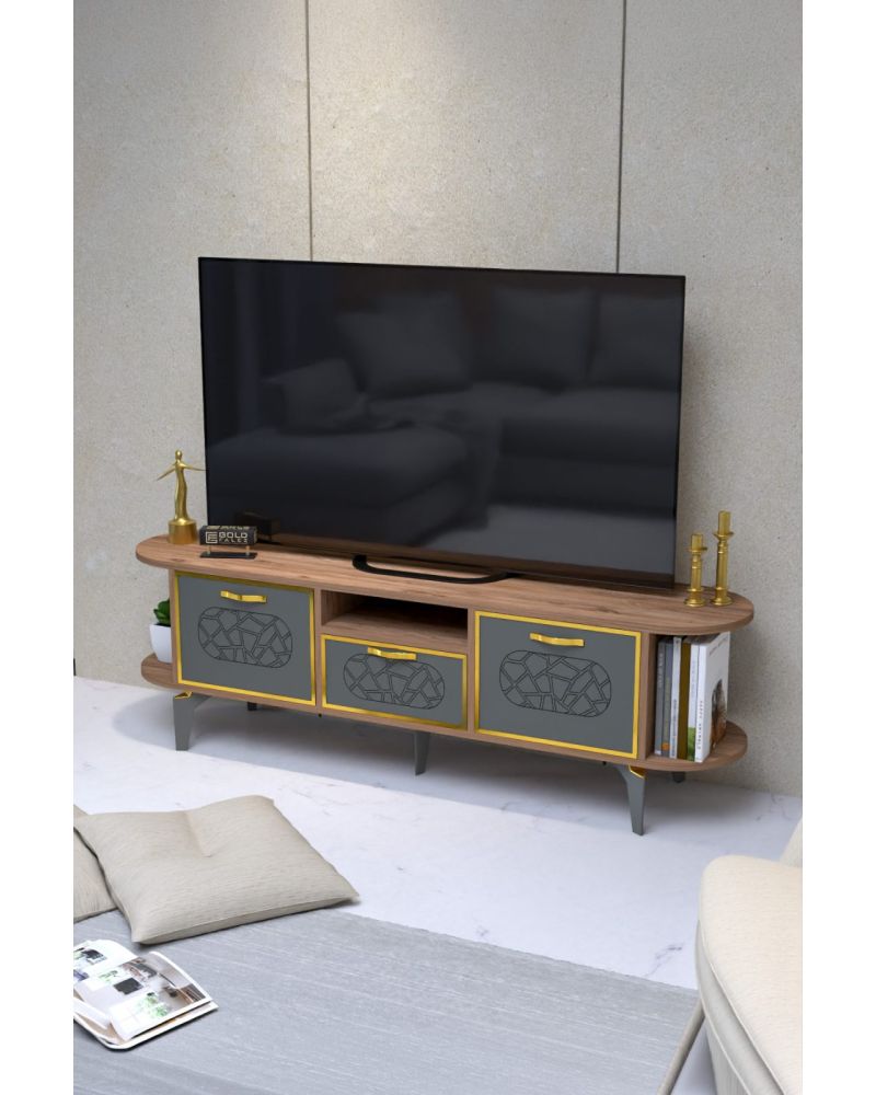 Goldfalez Mira Gold TV Ünitesi Kahverengi 160