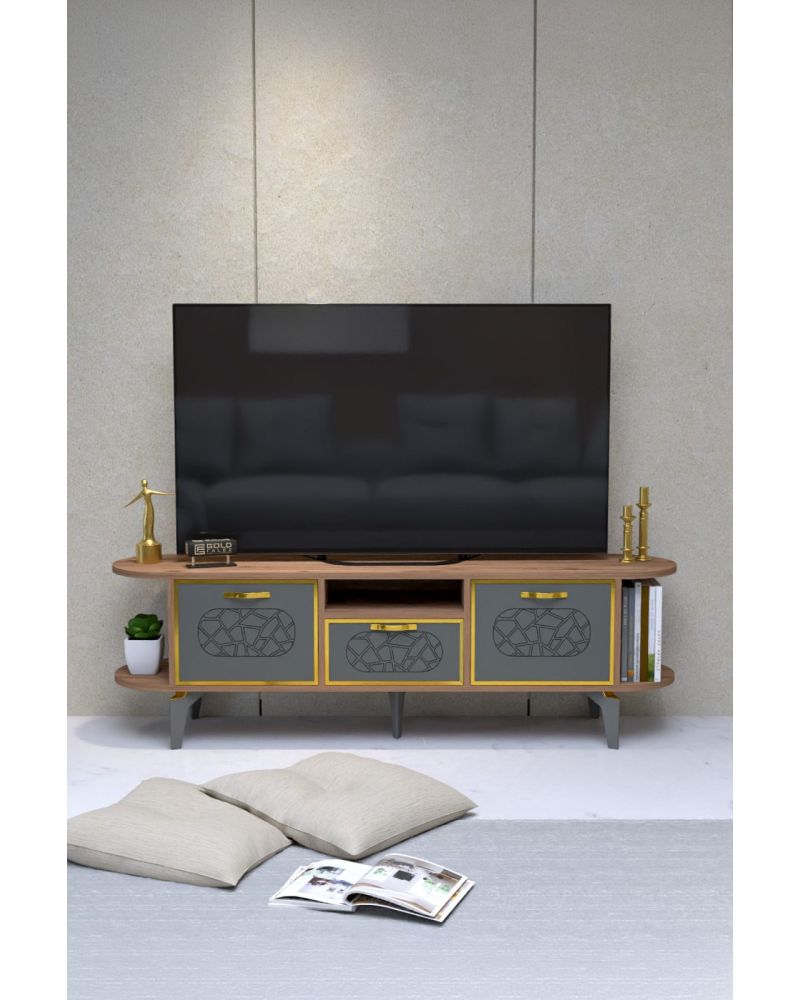 Goldfalez Mira Gold TV Ünitesi Kahverengi 160