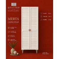 Merta 2 Kapılı Gardırop MDF Gövde Membran Kapak Modern Elbise Dolabı