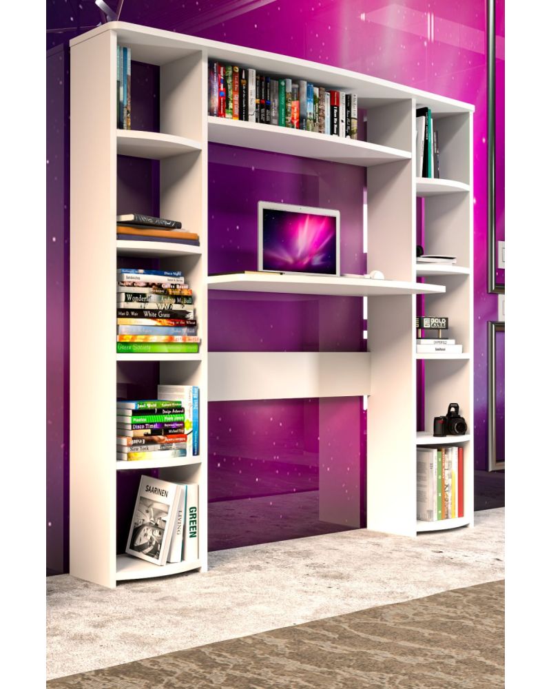 Goldfalez 10 Raflı Çalışma Masası Beyaz