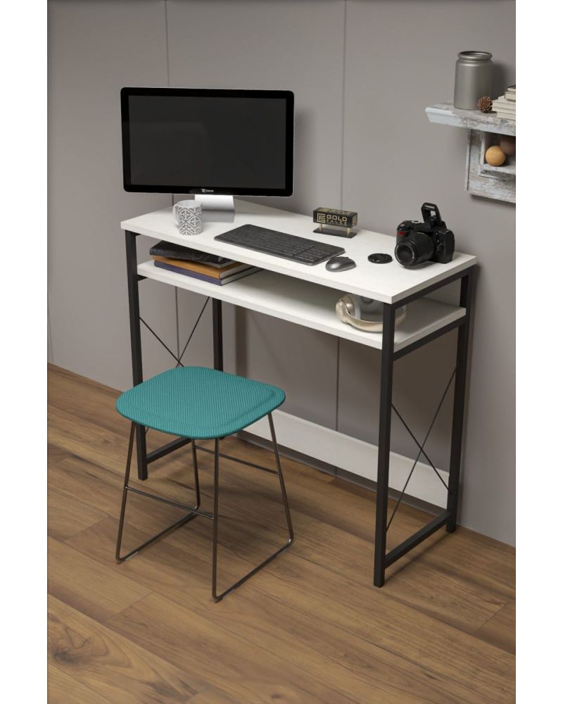 Goldfalez Çalışma Masası Beyaz 90 cm