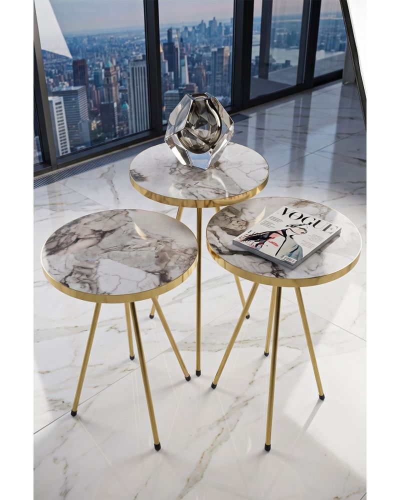 Goldfalez Metal Gold Zigon Beyaz 3'lü