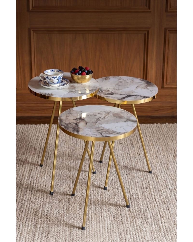 Goldfalez Metal Gold Zigon Beyaz 3'lü
