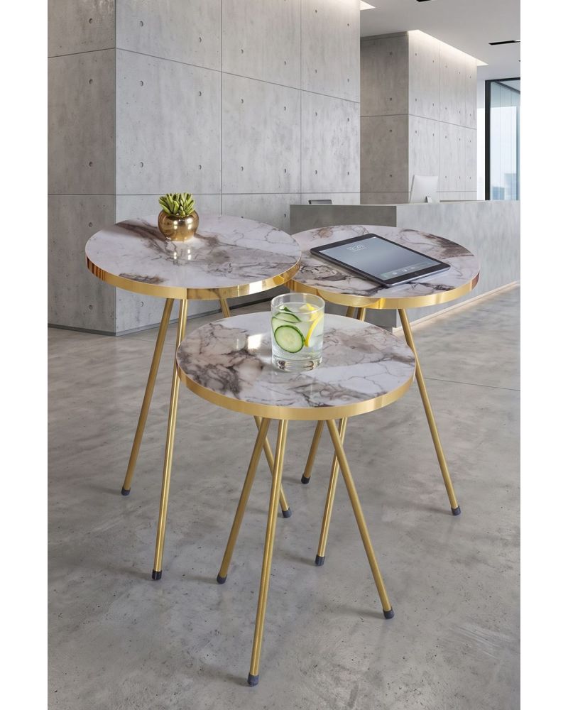 Goldfalez Metal Gold Zigon Beyaz 3'lü