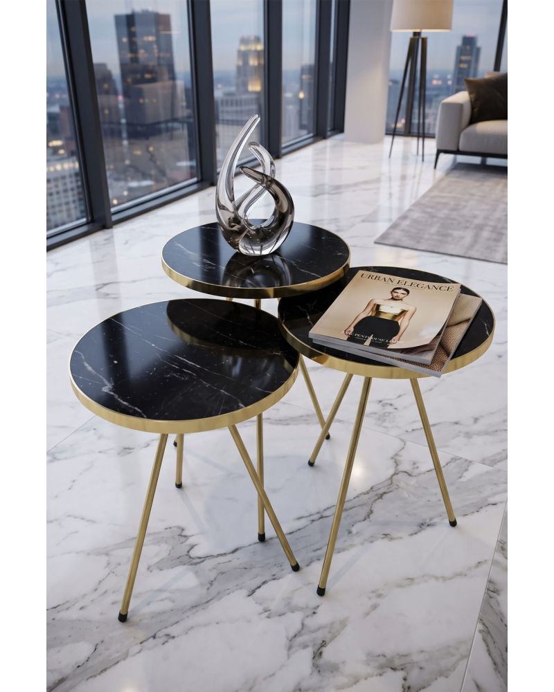 Goldfalez Metal Gold Zigon Siyah 3'lü