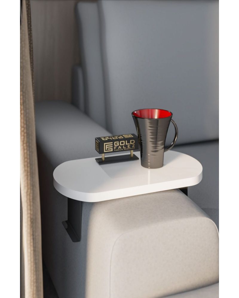 Goldfalez Ayarlanabilir Yan Sehpa Beyaz
