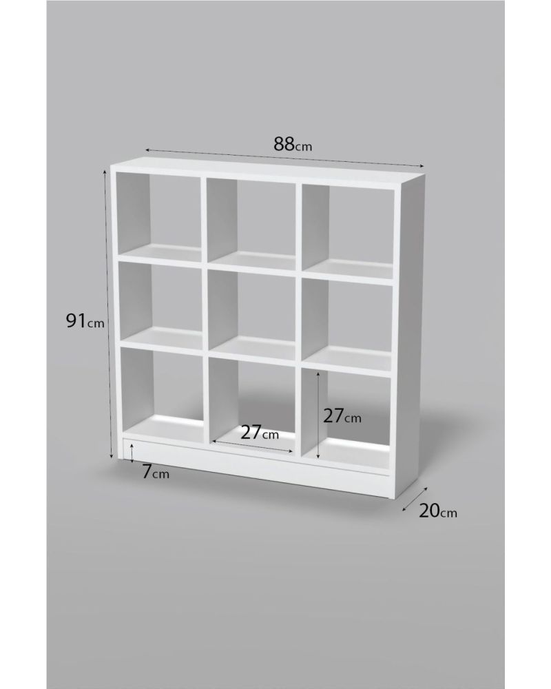 Goldfalez 9 Bölmeli Kitaplık Beyaz 91 cm