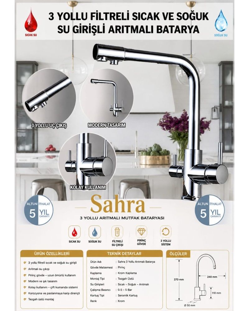 Sahra Arıtmalı Evye Bataryası