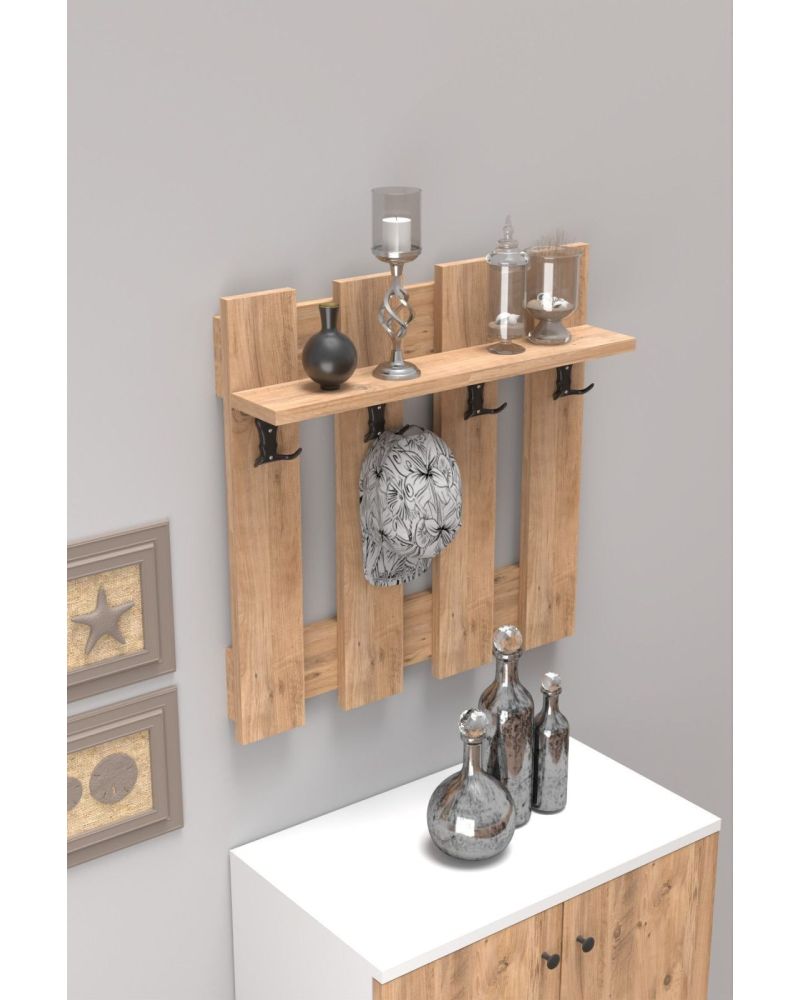 Goldfalez Country Duvar Askılığı Kahverengi 60 cm