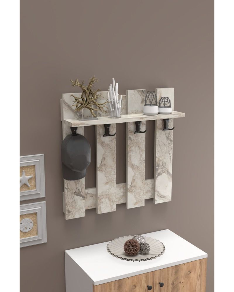 Goldfalez Country Duvar Askılığı Beyaz 60 cm