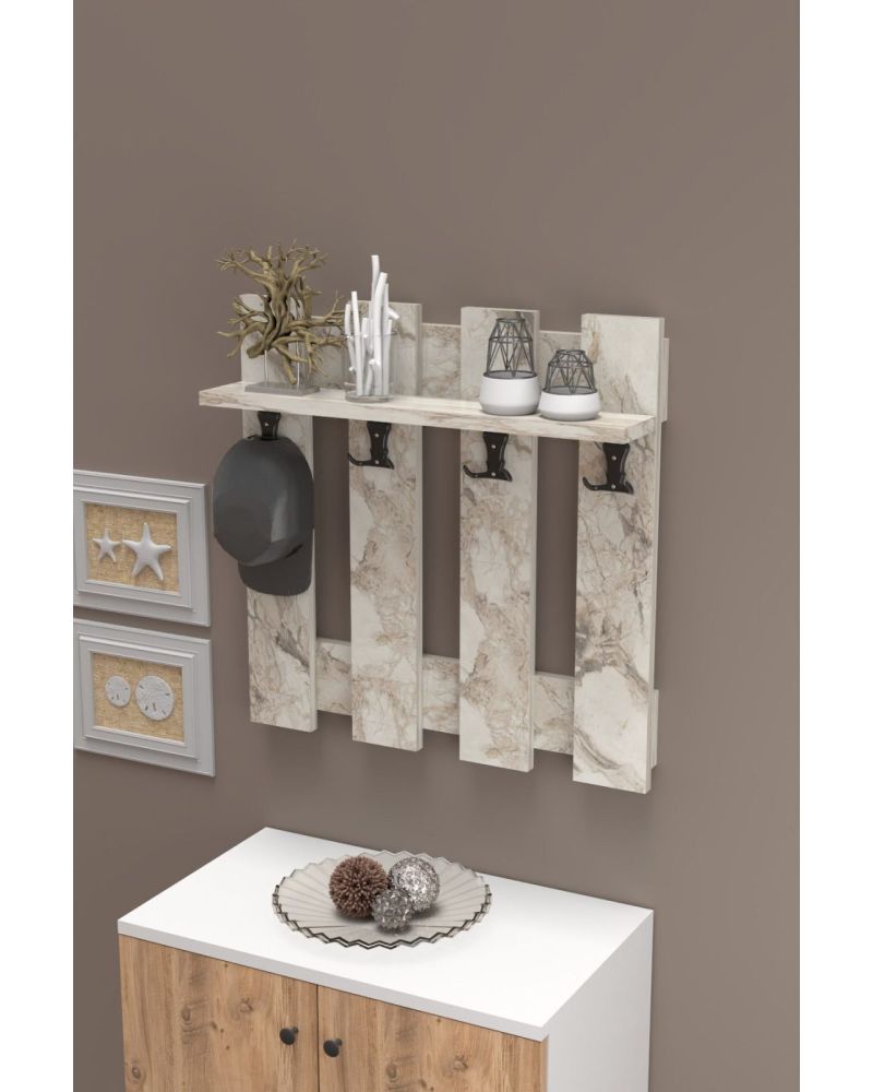 Goldfalez Country Duvar Askılığı Beyaz 60 cm