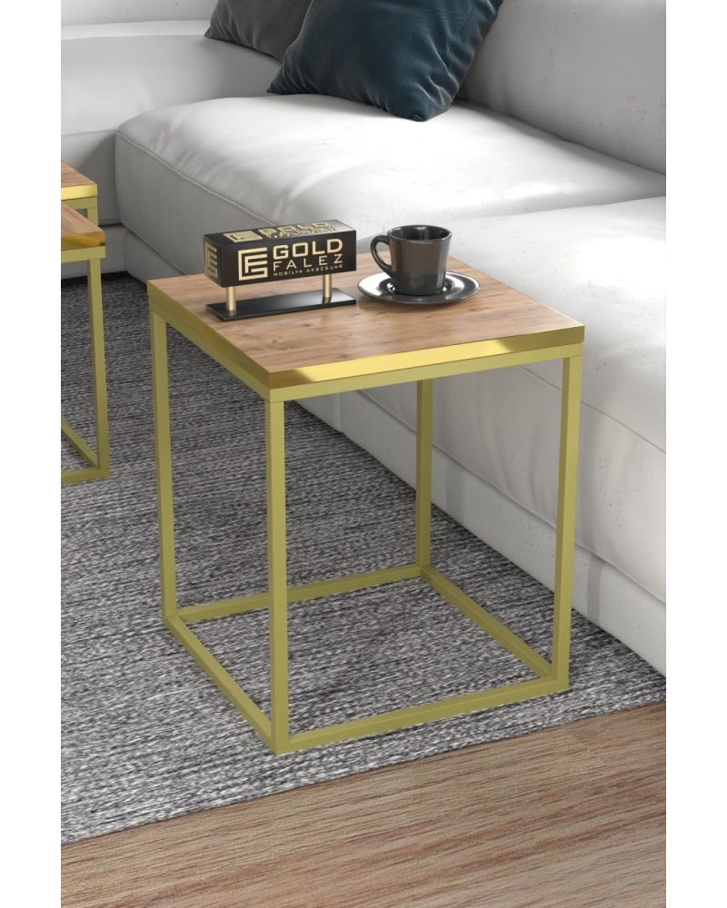Goldfalez Gold 5'li Sehpa Seti Ceviz