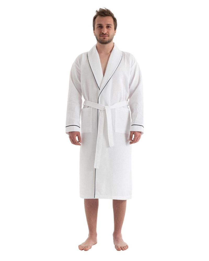 Unisex Soho Pike Bornoz - Beyaz