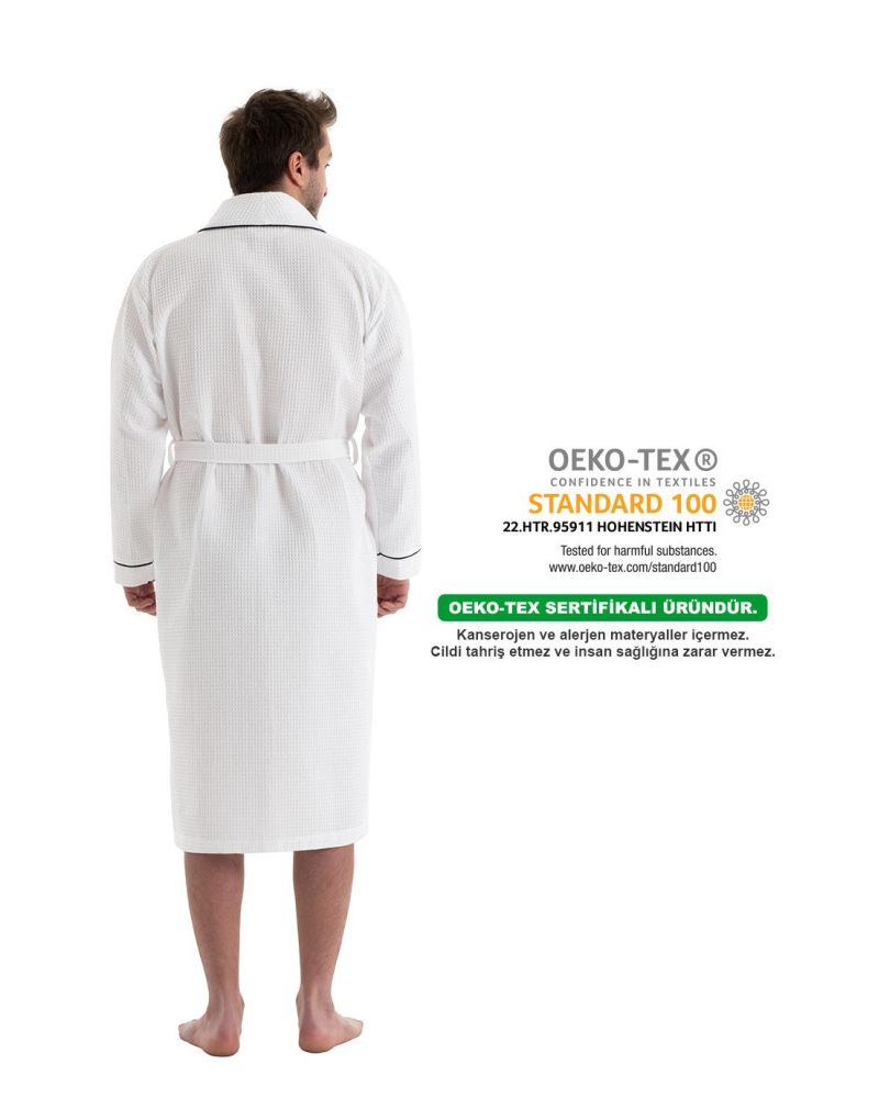 Unisex Soho Pike Bornoz - Beyaz