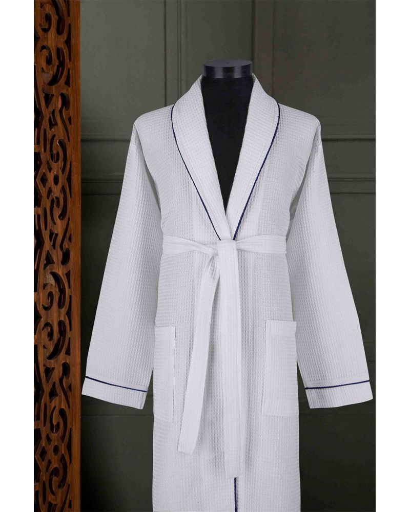Unisex Soho Pike Bornoz - Beyaz