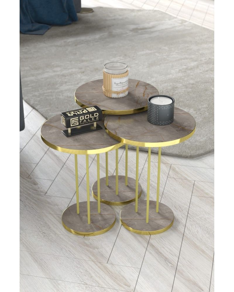 Goldfalez Gold Terra Zigon Çam Kahverengi 3'lü