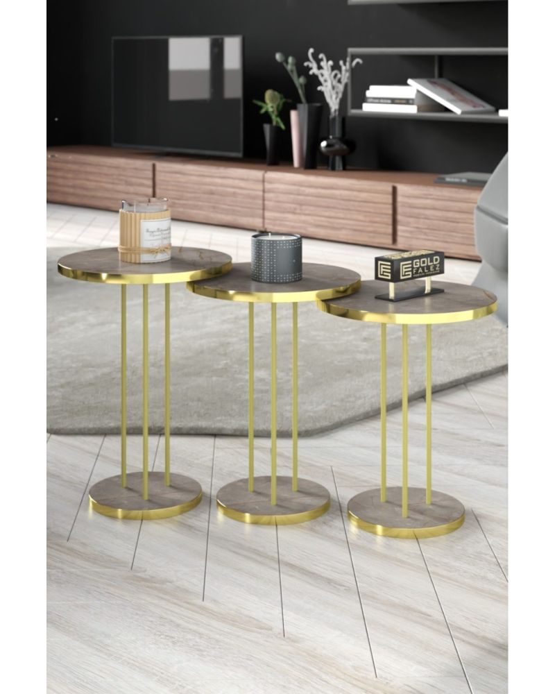 Goldfalez Gold Terra Zigon Çam Kahverengi 3'lü