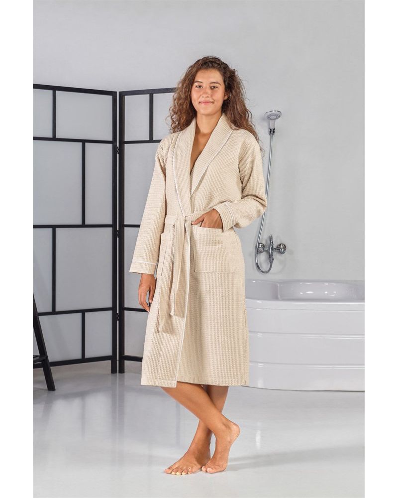 Unisex Soho Pike Bornoz - Bej