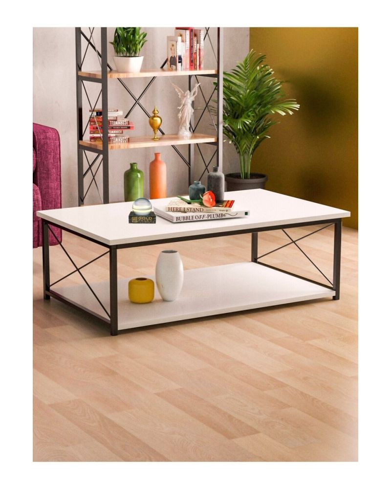 Goldfalez Double Orta Sehpa Beyaz 90x50 cm