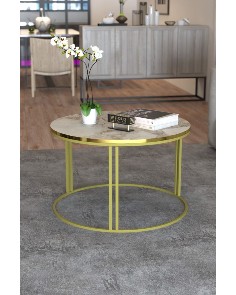 Goldfalez Special Orta Sehpa Efes Beyaz 70 cm