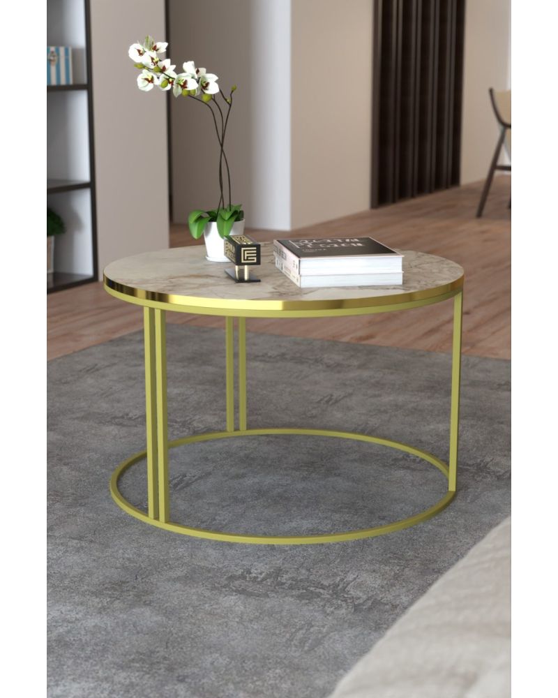 Goldfalez Special Orta Sehpa Efes Beyaz 70 cm