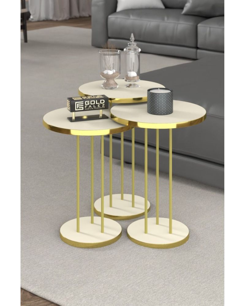 Goldfalez Gold Terra Zigon Krem Bej 3'lü