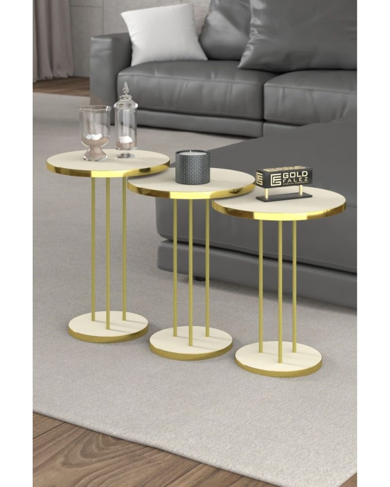 Goldfalez Gold Terra Zigon Krem Bej 3'lü