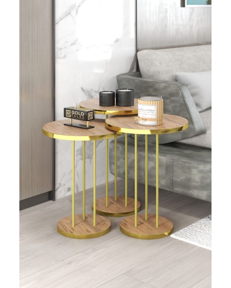 Goldfalez Gold Terra Zigon Ceviz Kahverengi 3'lü