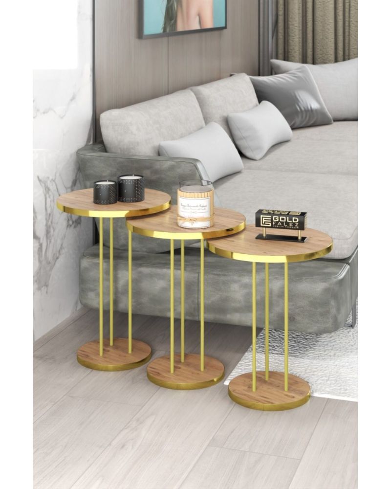 Goldfalez Gold Terra Zigon Ceviz Kahverengi 3'lü