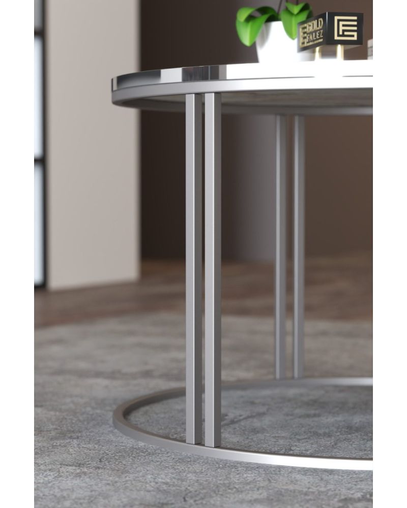 Goldfalez Special Orta Sehpa Efes Beyaz 70 cm