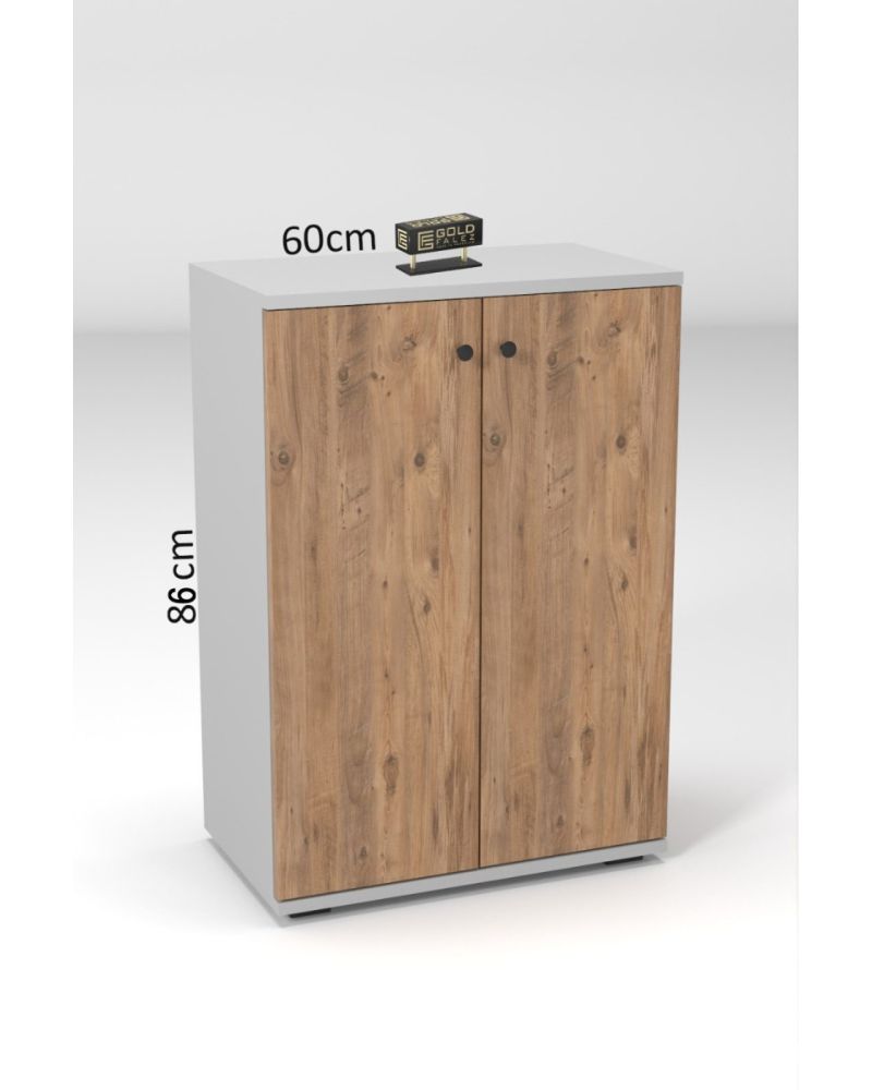 Goldfalez Kapaklı Ayakkabılık Çam Beyaz 86 cm