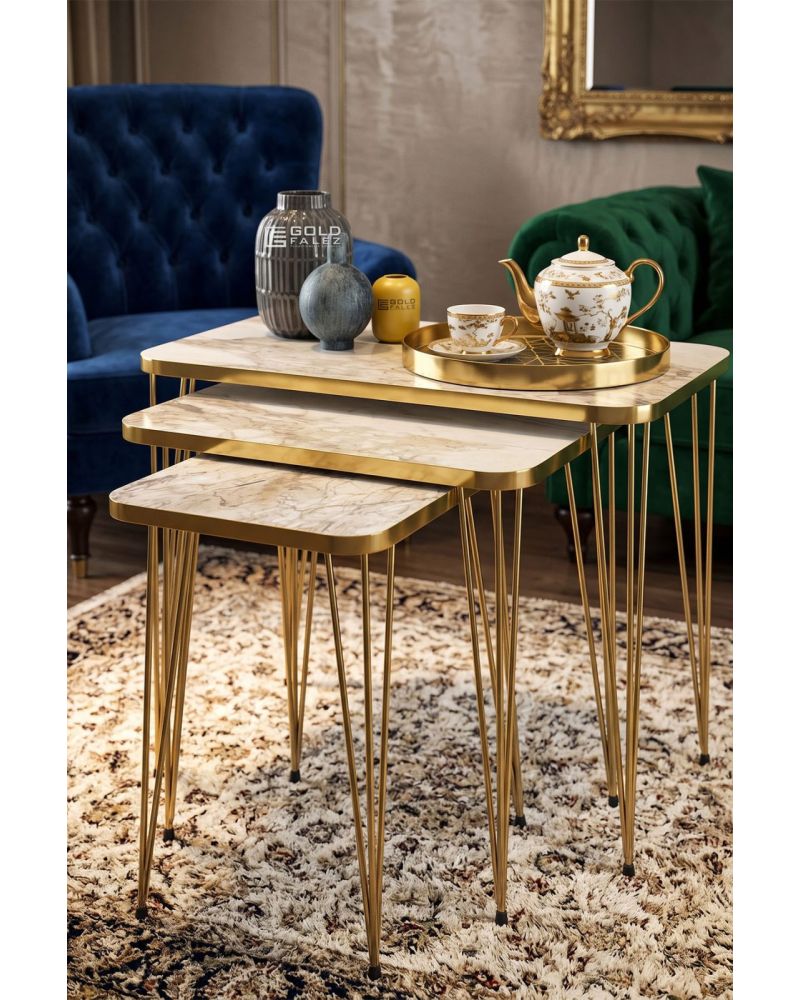 Goldfalez Gold Tel Zigon Efes Beyaz 3'lü