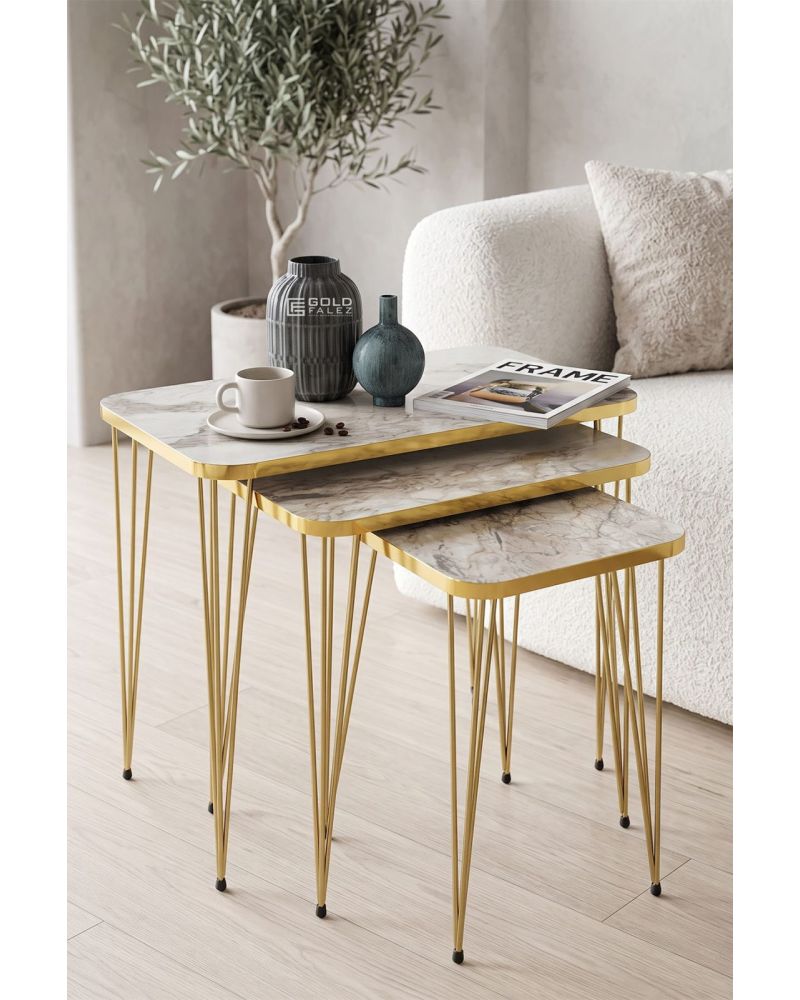 Goldfalez Gold Tel Zigon Efes Beyaz 3'lü