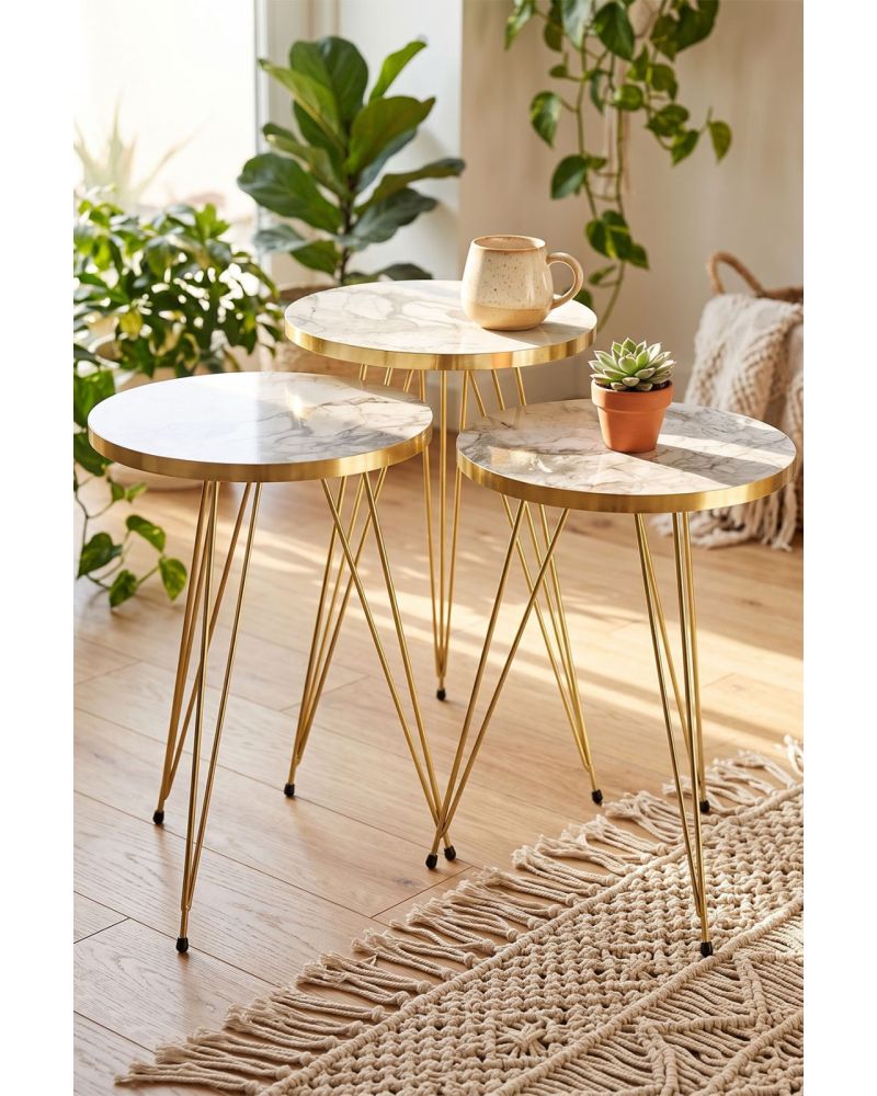 Zigon Sehpa Gold Efes Tel