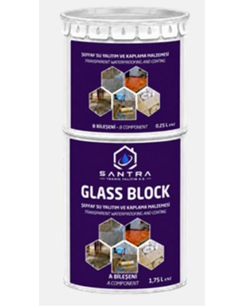Glass Block Şeffaf Su Yalıtım ve Koruyucu Kaplama 4 LT