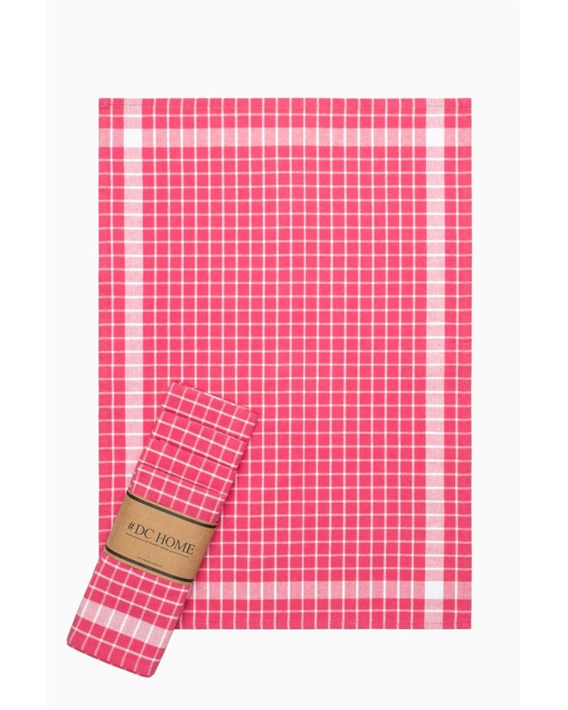Kareli 5'li Kurulama Bezi - Pembe