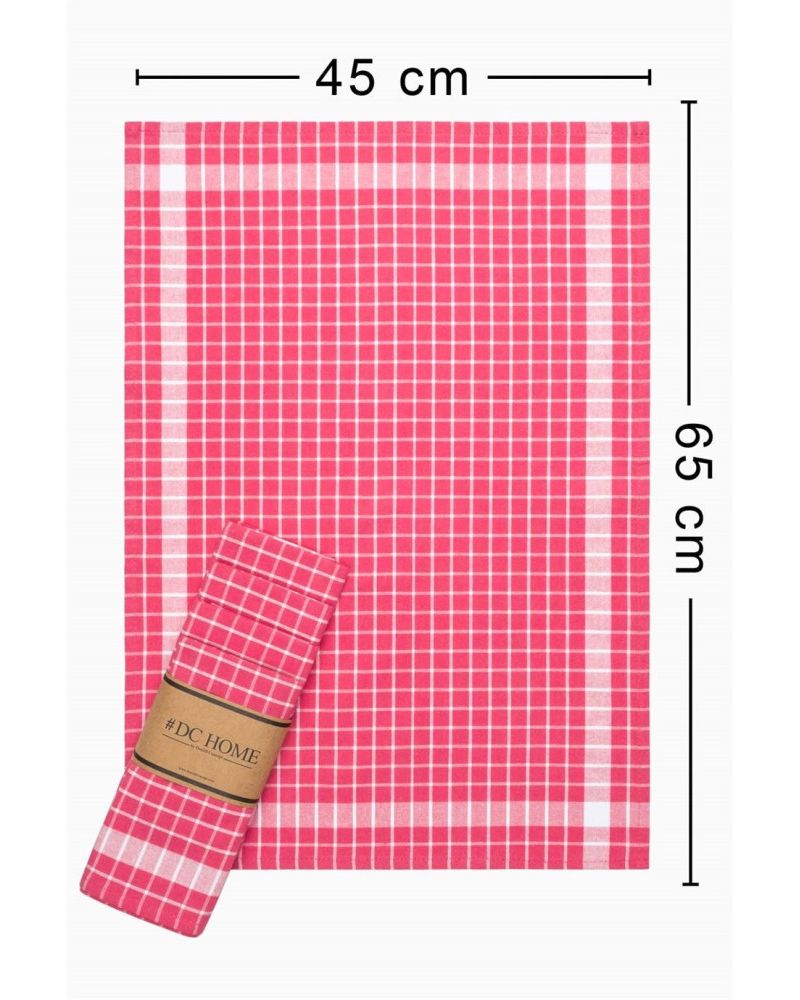 Kareli 5'li Kurulama Bezi - Pembe