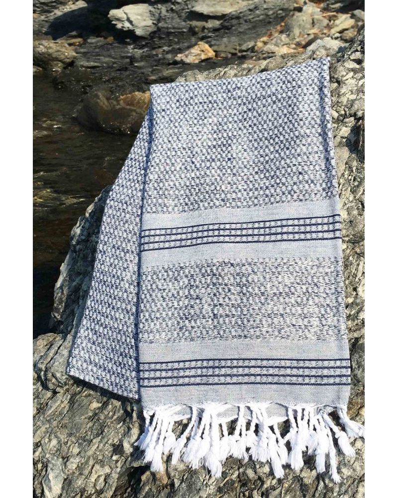 Linen Peştemal - Lacivert