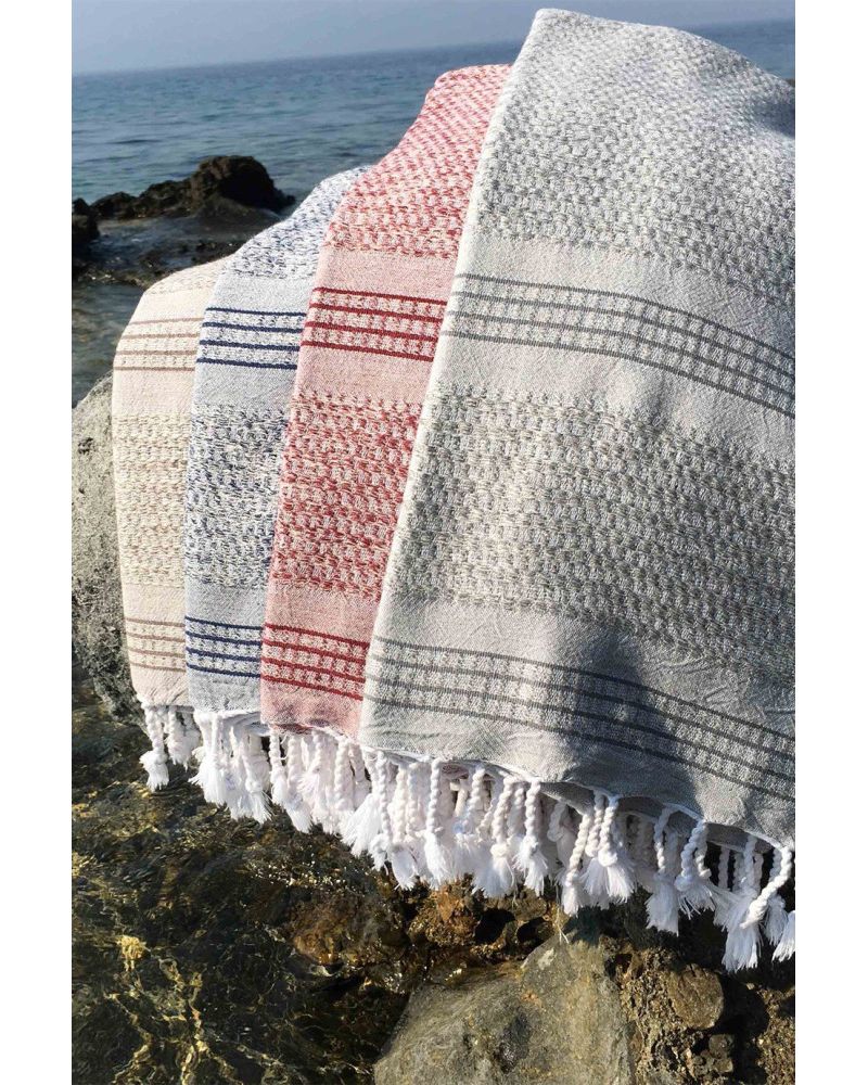 Linen Peştemal - Lacivert