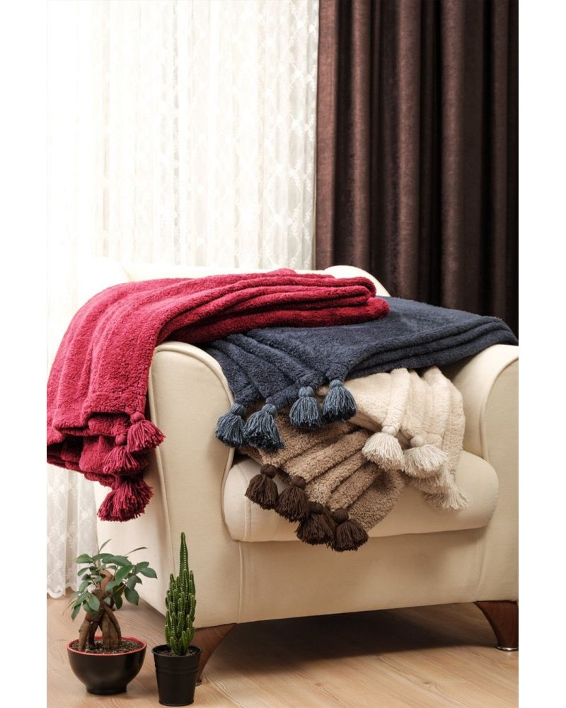 Puffy Wellsoft Battaniye - Bordo